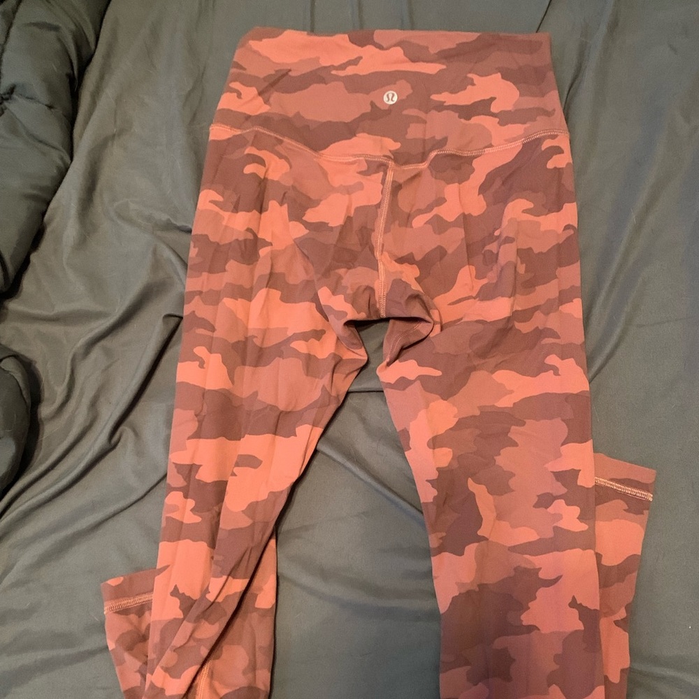 Pink camo lululemmon align leggings full length